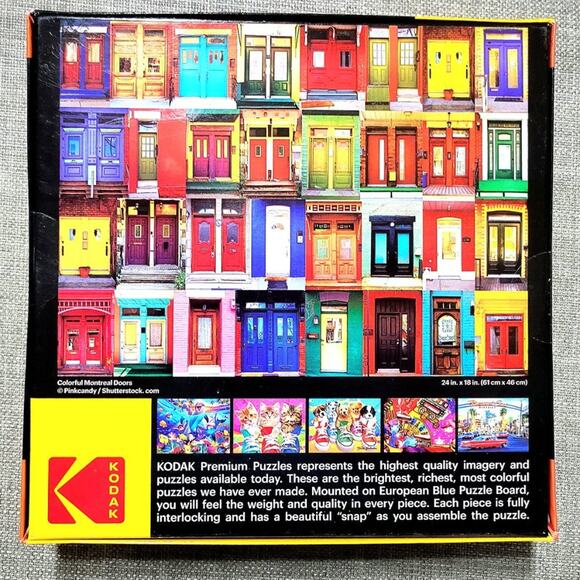 Kodak Colorful Montreal Doors 350 Piece Puzzle 24x18 New Sealed - Picture 2 of 2